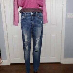 Arizona Denim Jeans Distressed High Rise Skinny Jeans  Sz 9